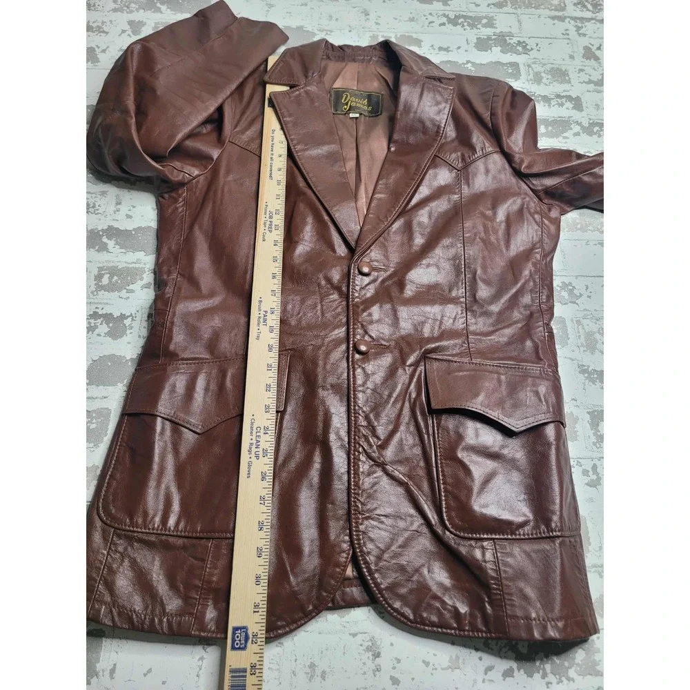 Vintage David James Leather Western Jacket Men's 42L‎